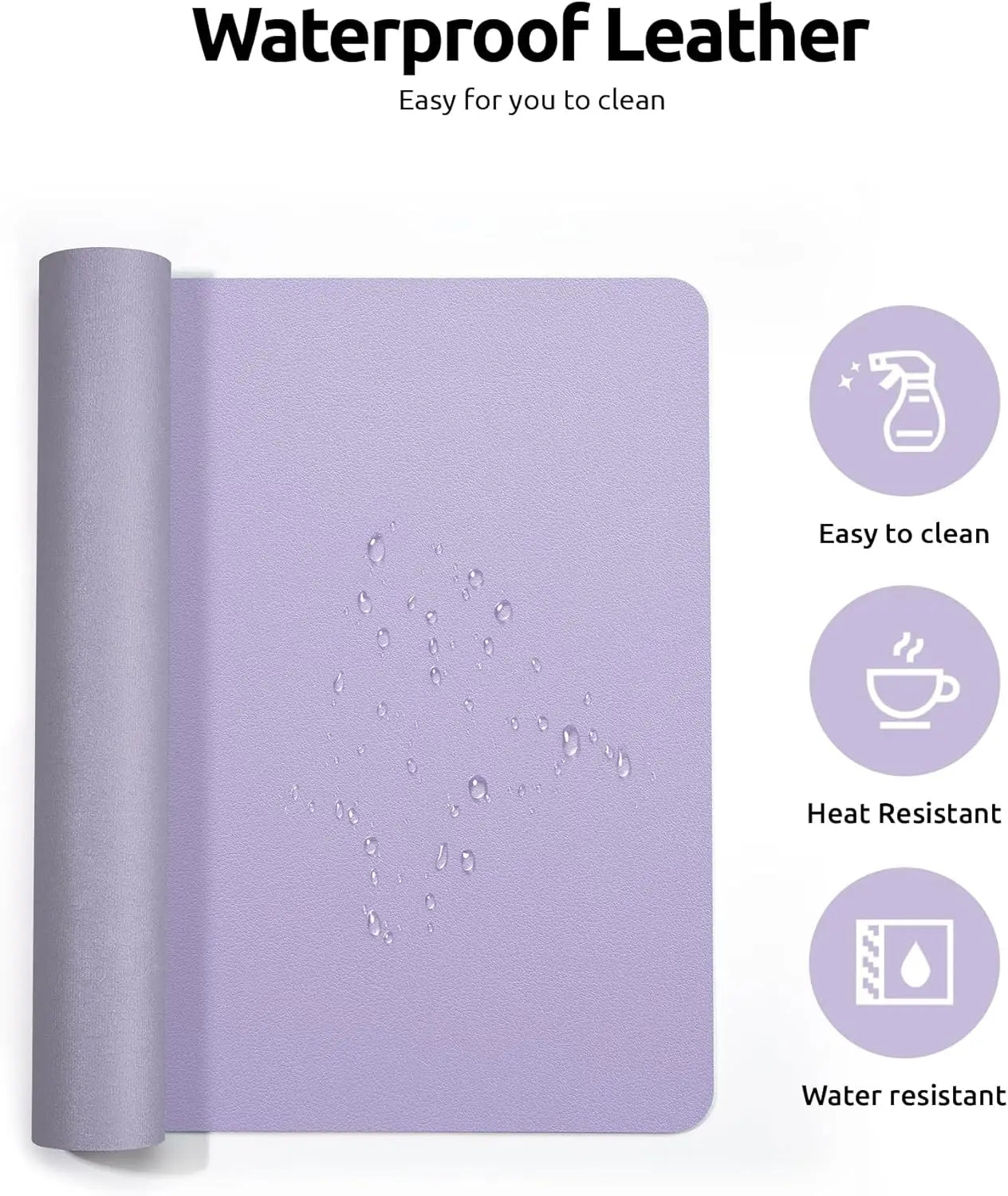 Grande Mouse Pad Protetor de Mesa Couro PU