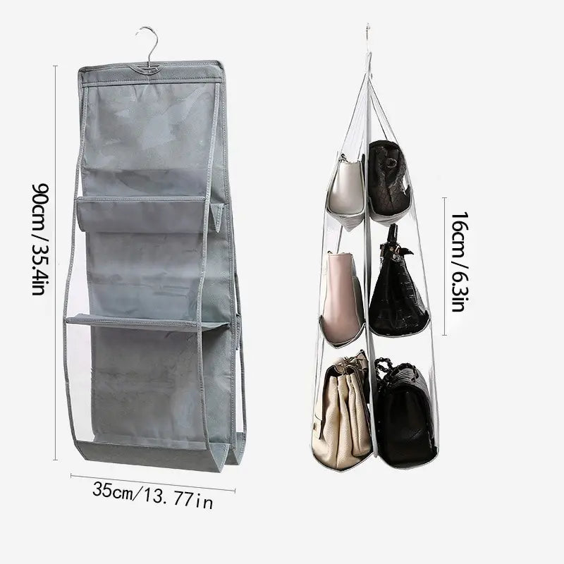 Organizador de Bolsas Suspenso com 6 Bolsos