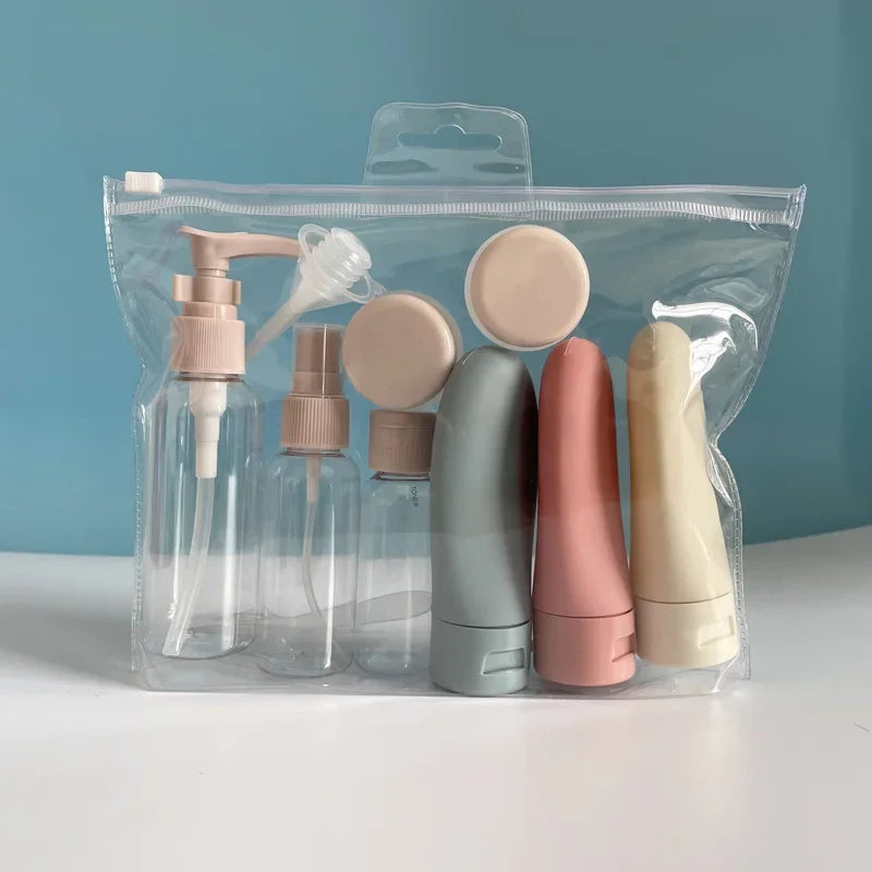 Bolsa Kit de Frascos para Viagem 11 Peças