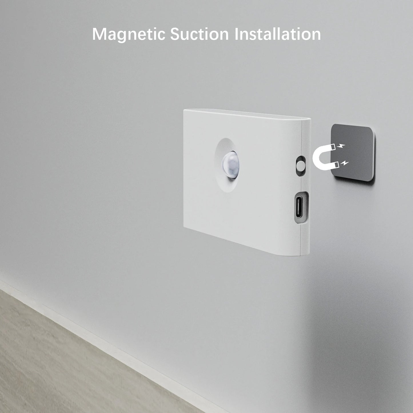 Luz Noturna com Sensor de Movimento – LED Recarregável e Magnética