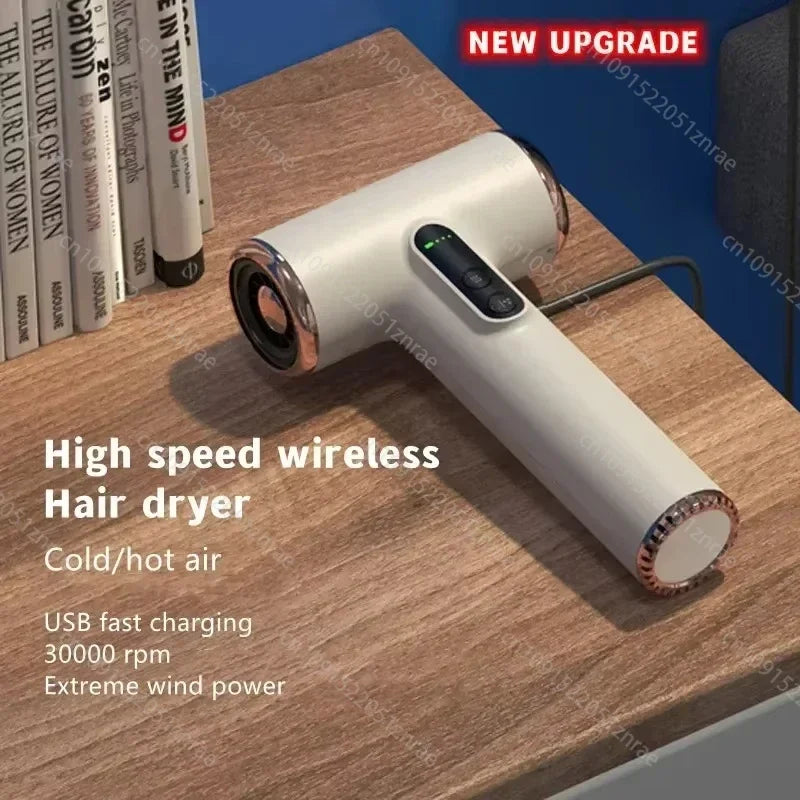 Secador de cabelo sem fio USB sem fio portátil