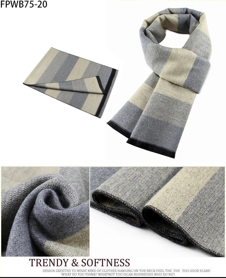 Cachecol Masculino Xadrez — Estilo e Conforto para os Dias Frios
