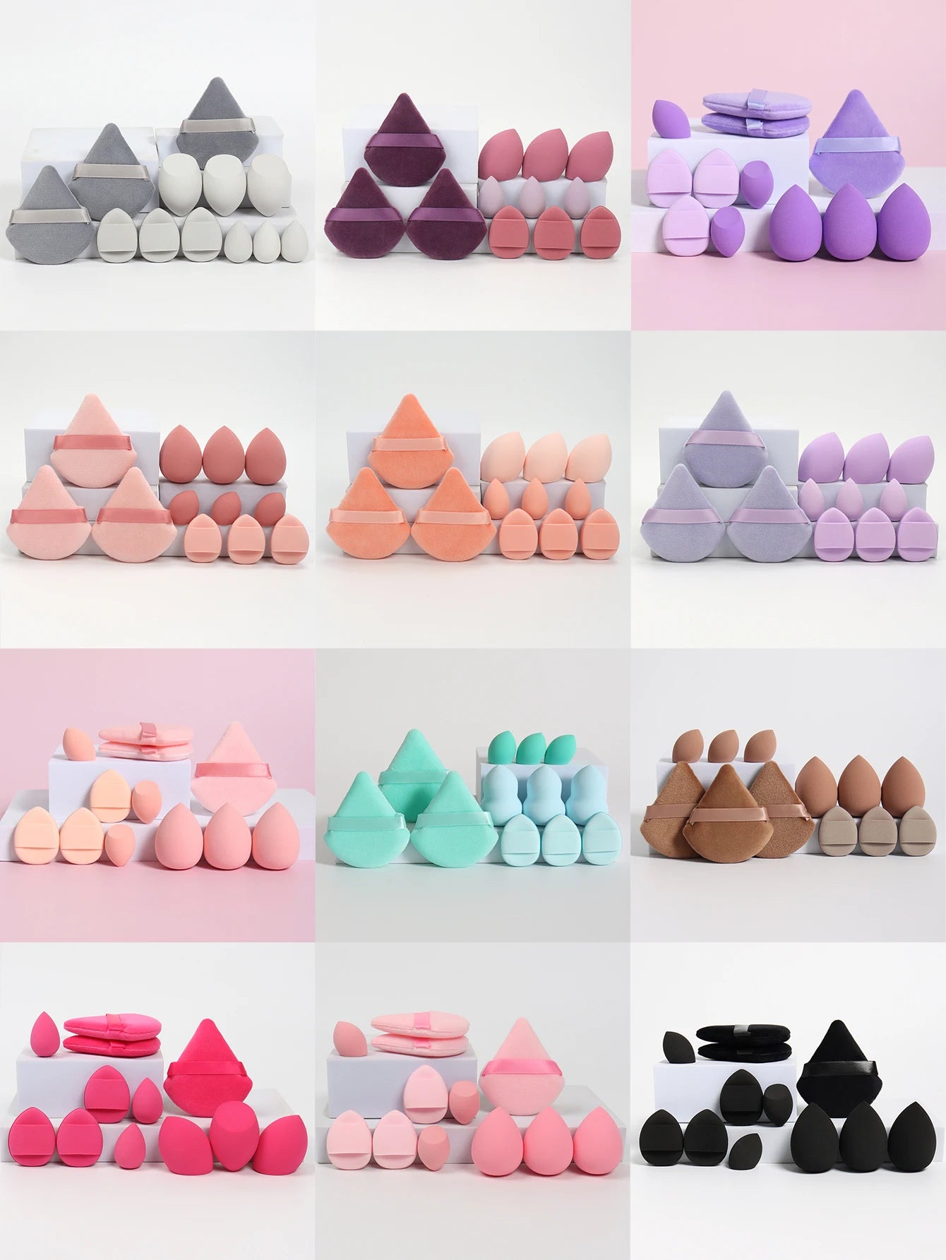 Conjunto de Esponjas Maquiagem 12 Peças