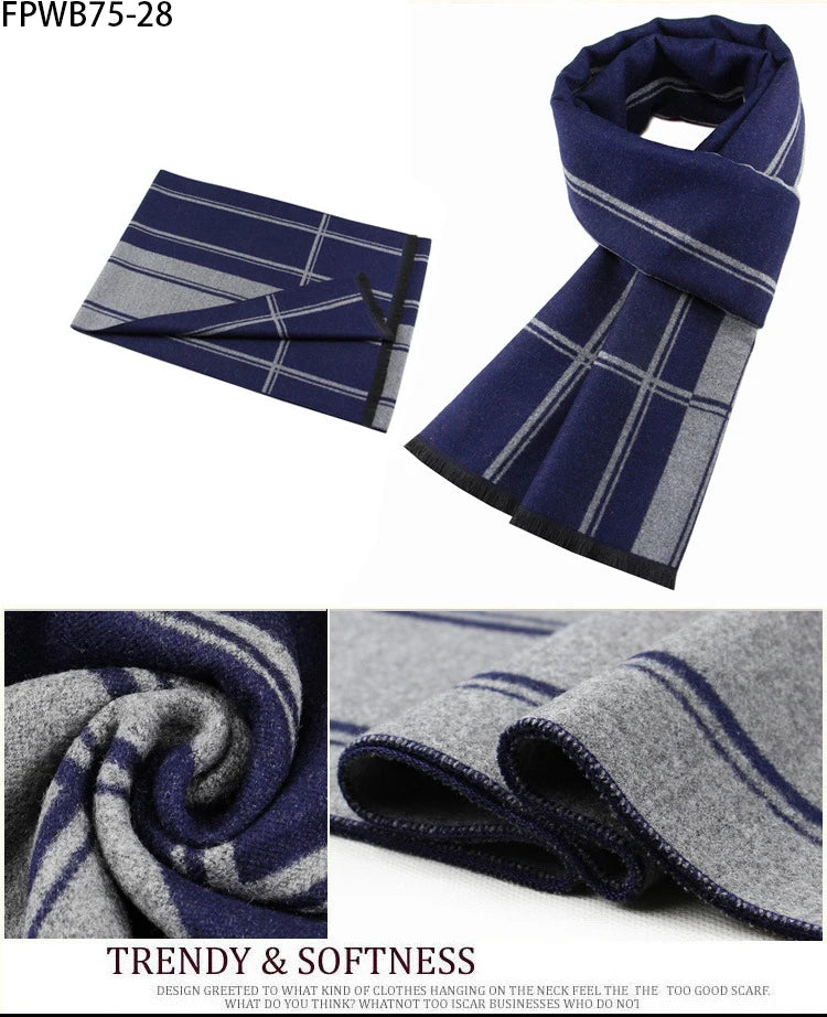 Cachecol Masculino Xadrez — Estilo e Conforto para os Dias Frios