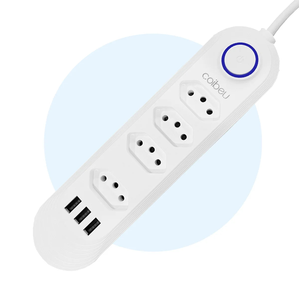 Régua Extensão de Tomadas e Porta USB
