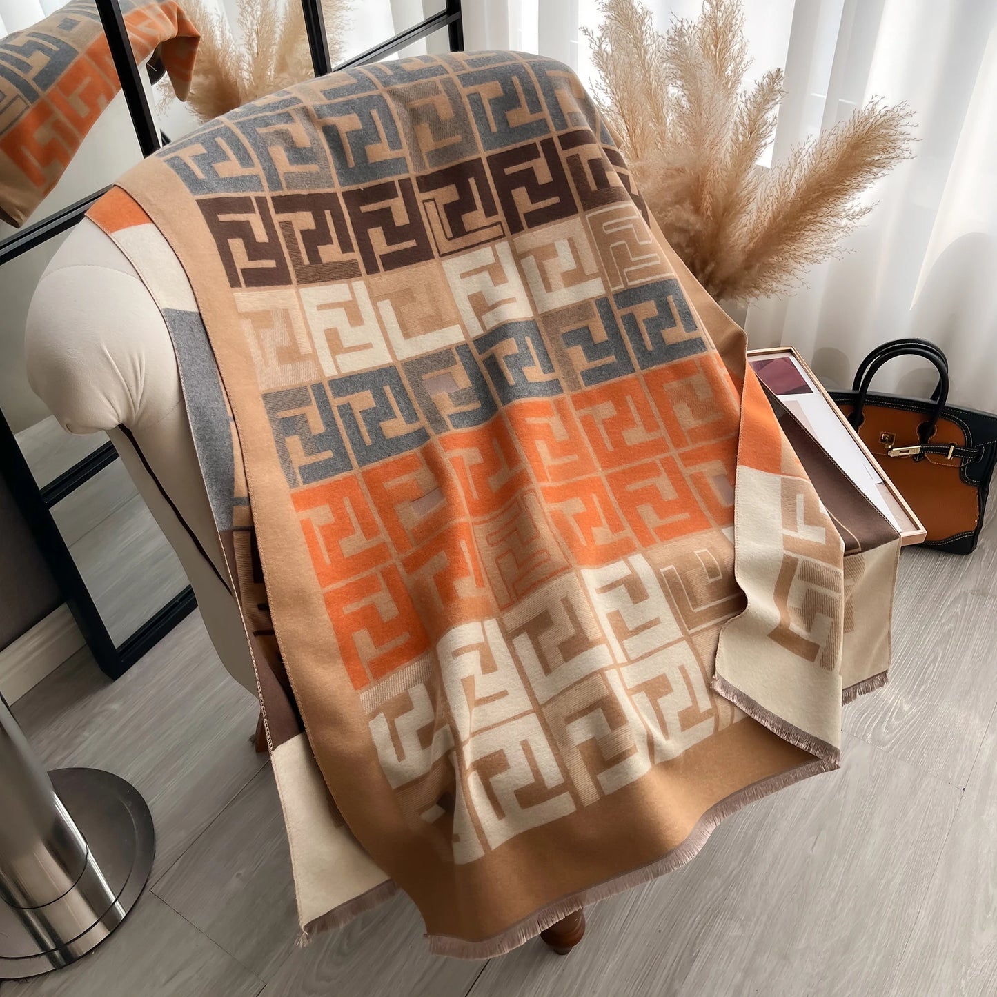 Cachecol Feminino Luxo – Dupla Face com Toque de Cashmere | Design Elegante