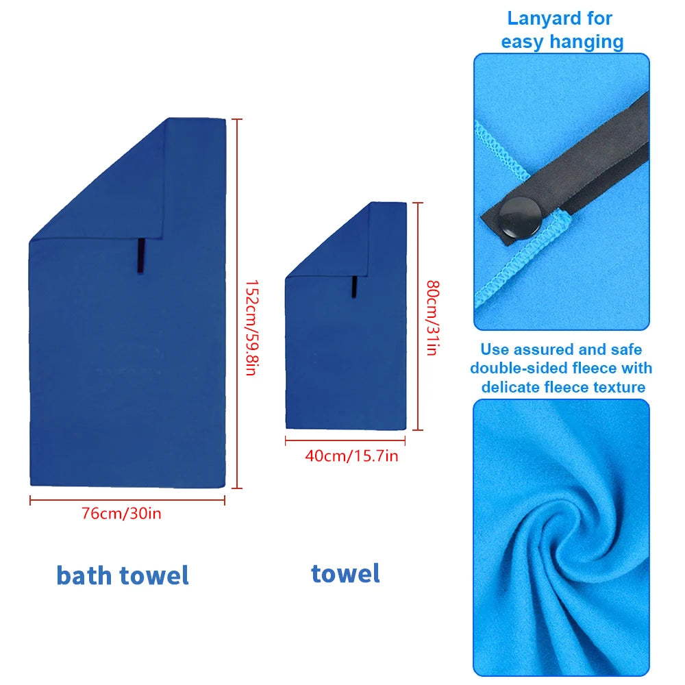 Toalha Esportiva de Microfibra Ultra-Absorvente