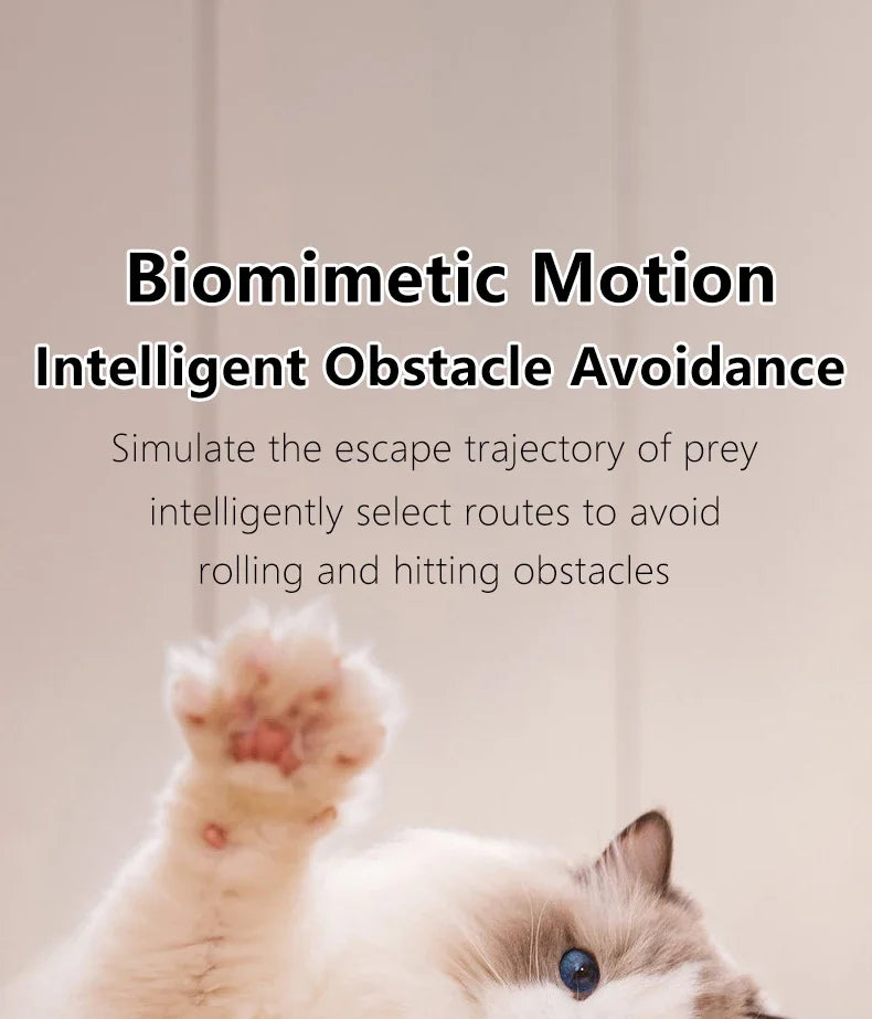 Bola Interativa Inteligente para Gatos – Brinquedo Eletrônico com Rolamento Automático e Efeitos Mágicos
