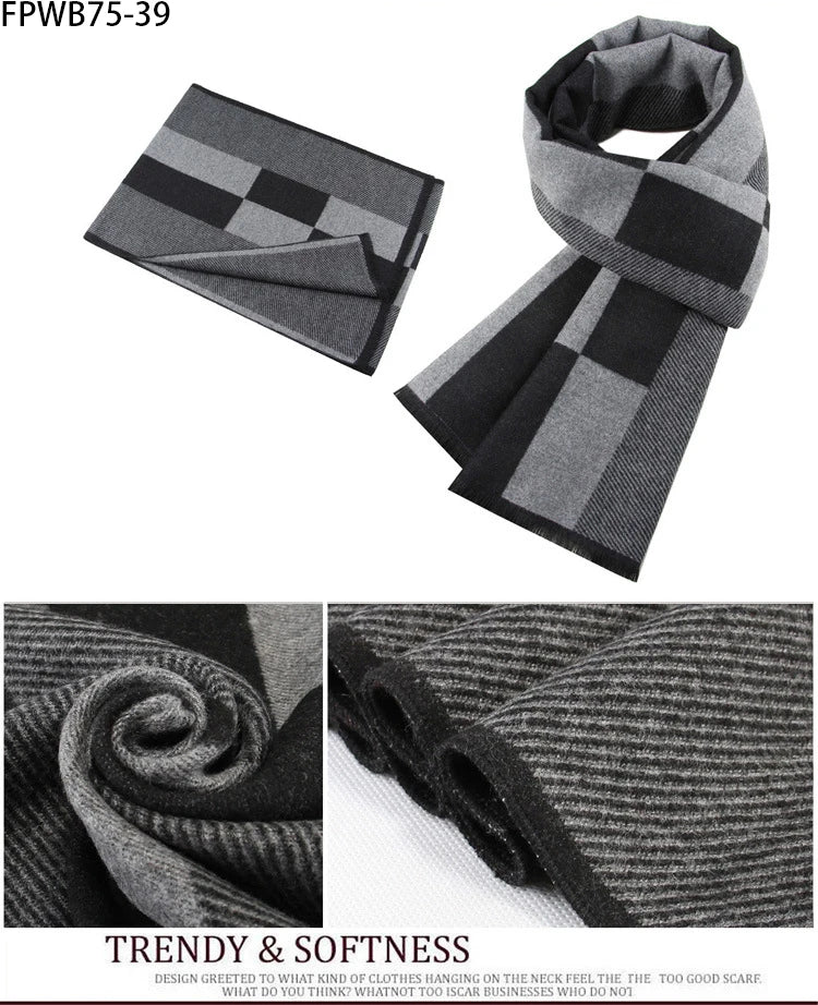 Cachecol Masculino Xadrez — Estilo e Conforto para os Dias Frios