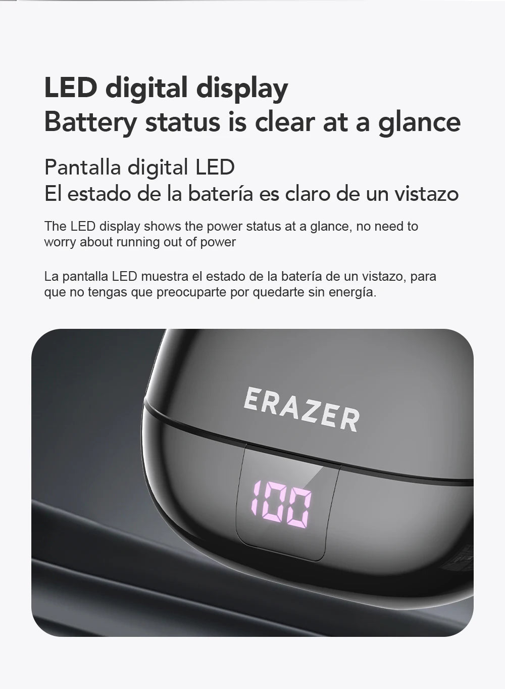 Fones de ouvido AI tradutor sem fio Bluetooth 5.4 135 Idiomas