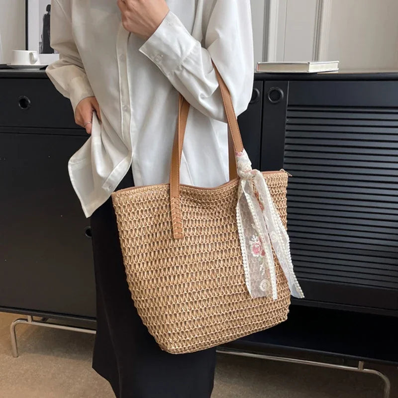 Bolsa Tote de Palha