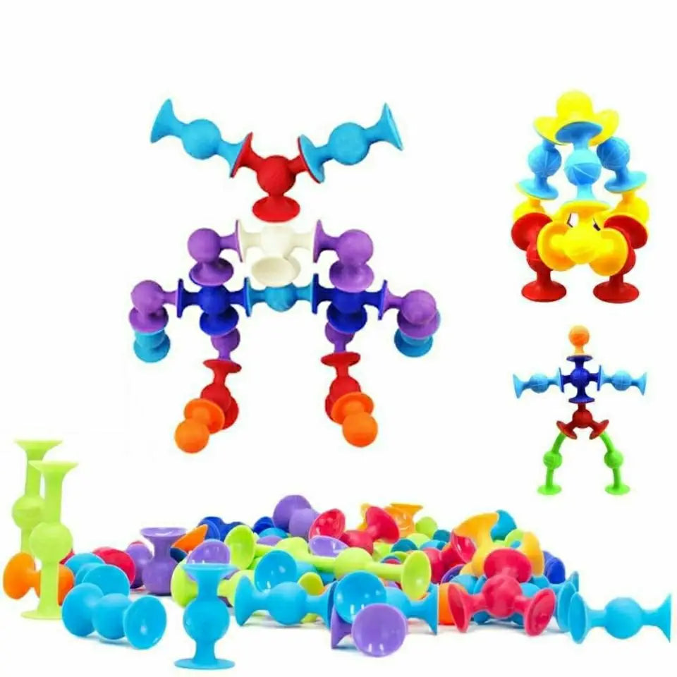 Brinquedo de Montar com Ventosas 19 Peças em Silicone