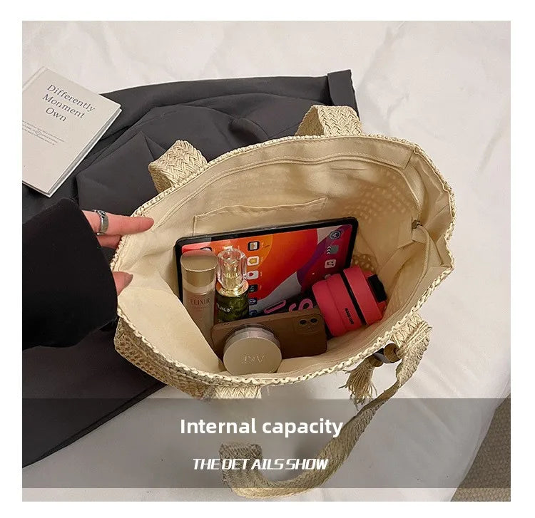 Bolsa de Palha Estilo Francês