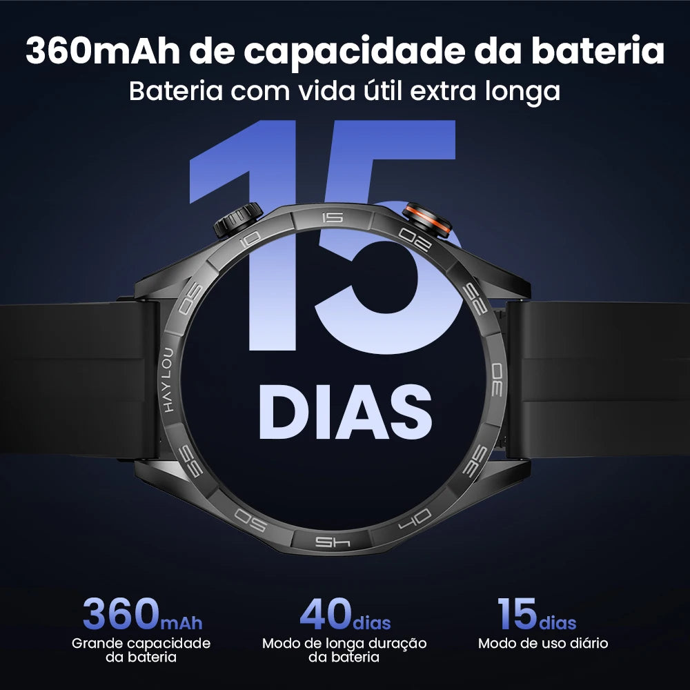 Smartwatch Solar 5 com Chamadas Bluetooth