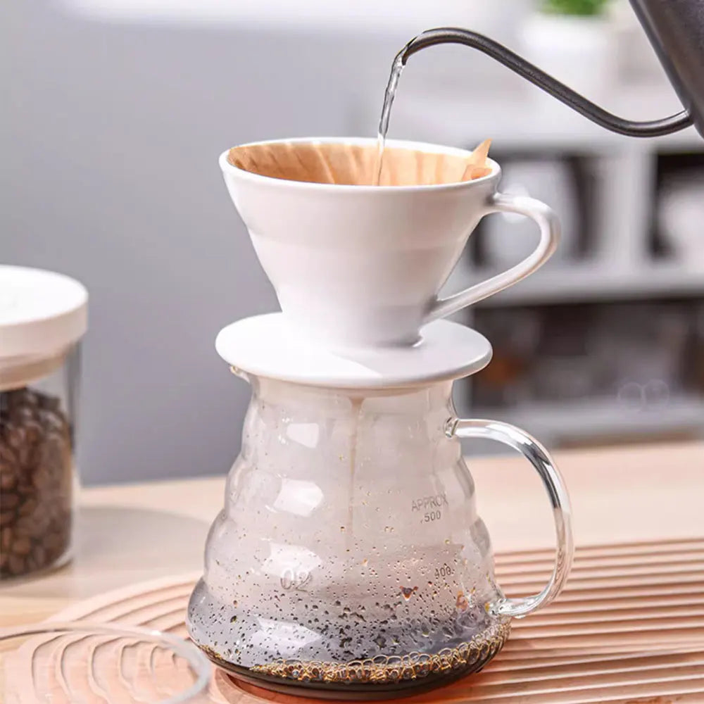 Conjunto de Jarra Borosilicato e Filtro de Café Reutilizável