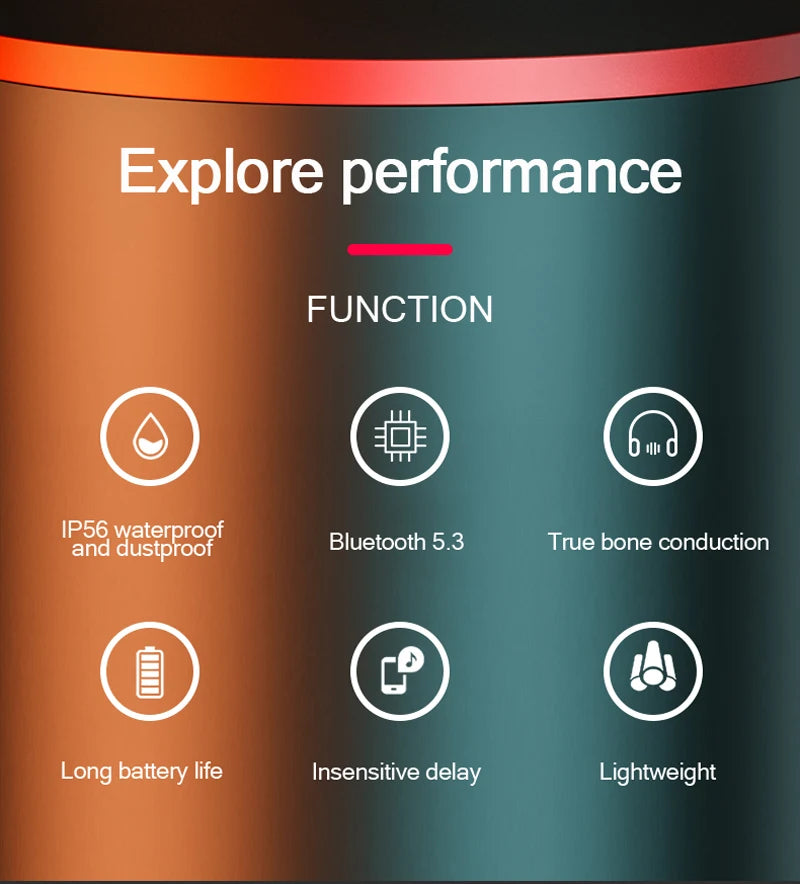 Fone de Ouvido Lenovo X3 Pro Condução Óssea Microfone
