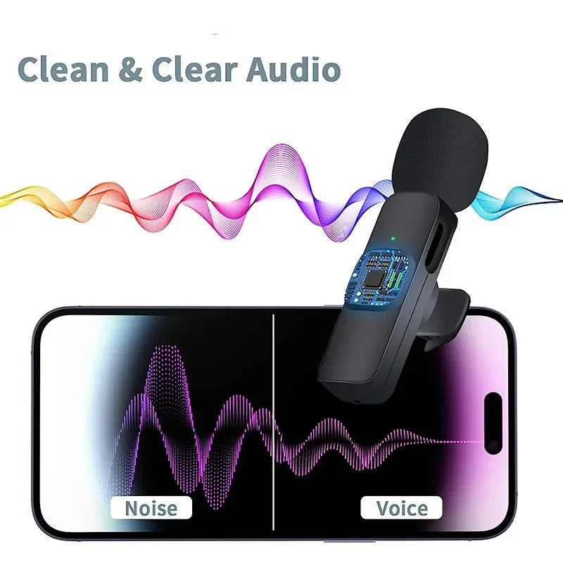 Microfone Sem Fio captação de áudio em 360°