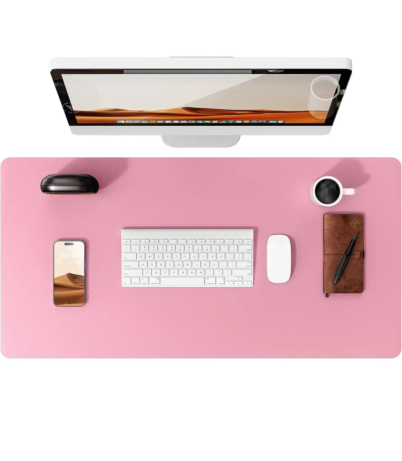 Grande Mouse Pad Protetor de Mesa Couro PU