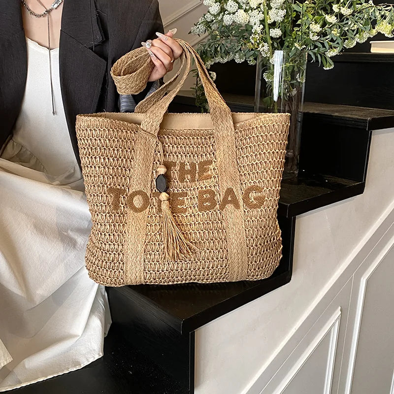 Bolsa de Palha Estilo Francês
