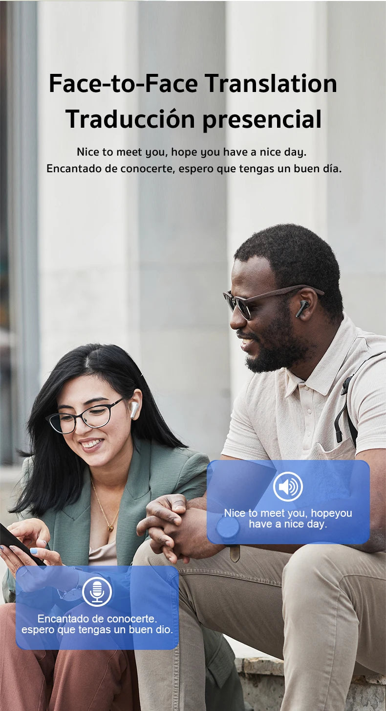 Fones de Ouvido Tradutor – Bluetooth com Tradução em Tempo Real