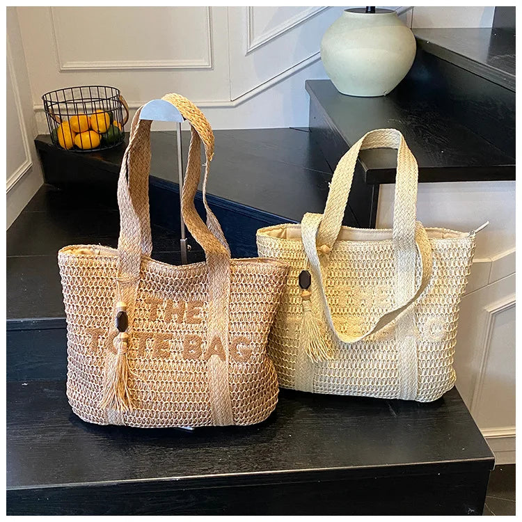 Bolsa de Palha Estilo Francês