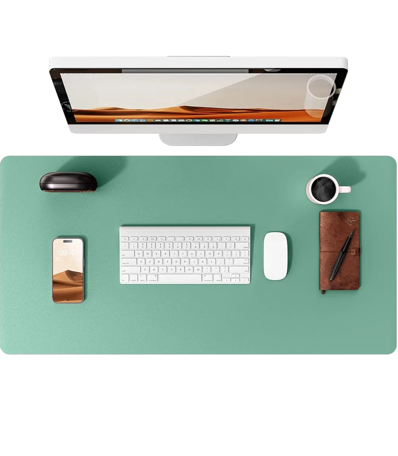 Grande Mouse Pad Protetor de Mesa Couro PU