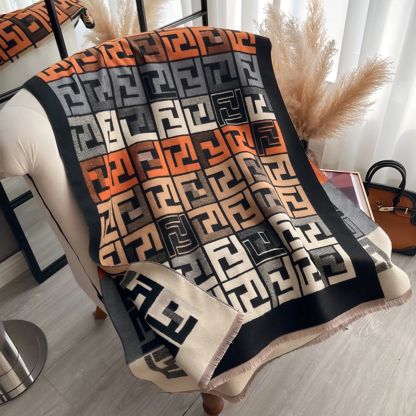 Cachecol Feminino Luxo – Dupla Face com Toque de Cashmere | Design Elegante