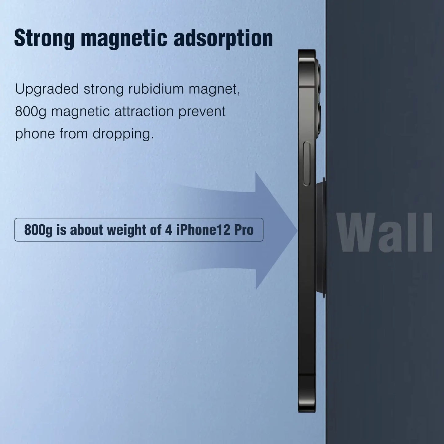 Suporte Magnético Anel para iPhone MagSafe, Suporte de Parede, Carro
