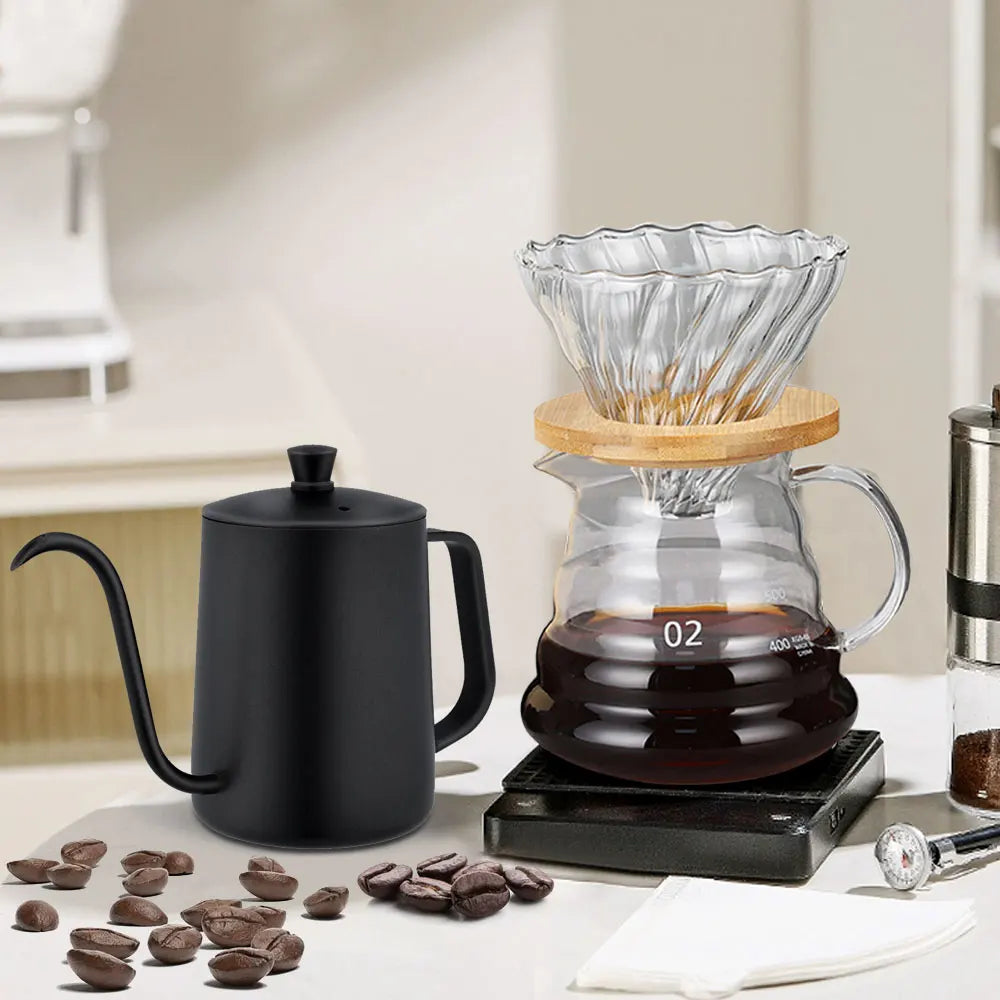 Conjunto de Jarra Borosilicato e Filtro de Café Reutilizável