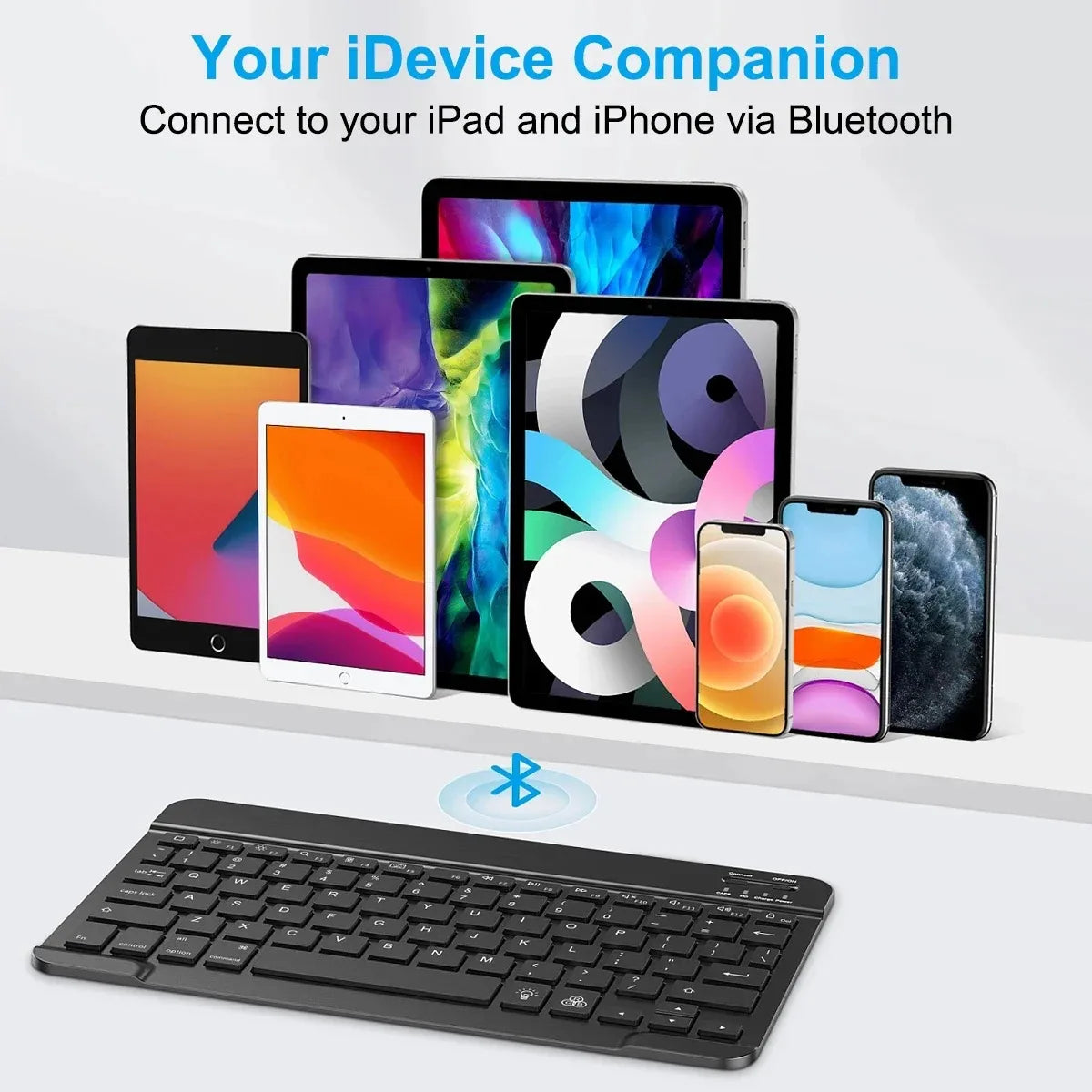Teclado Silencioso Bluetooth Recarregável