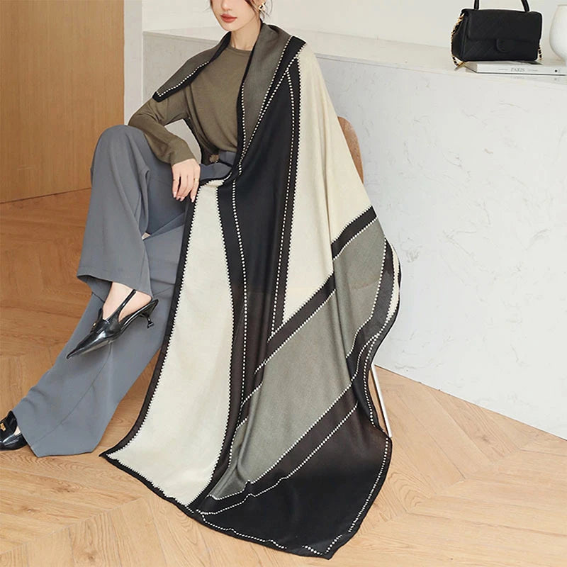 Lenço Longo de Algodão e Viscose