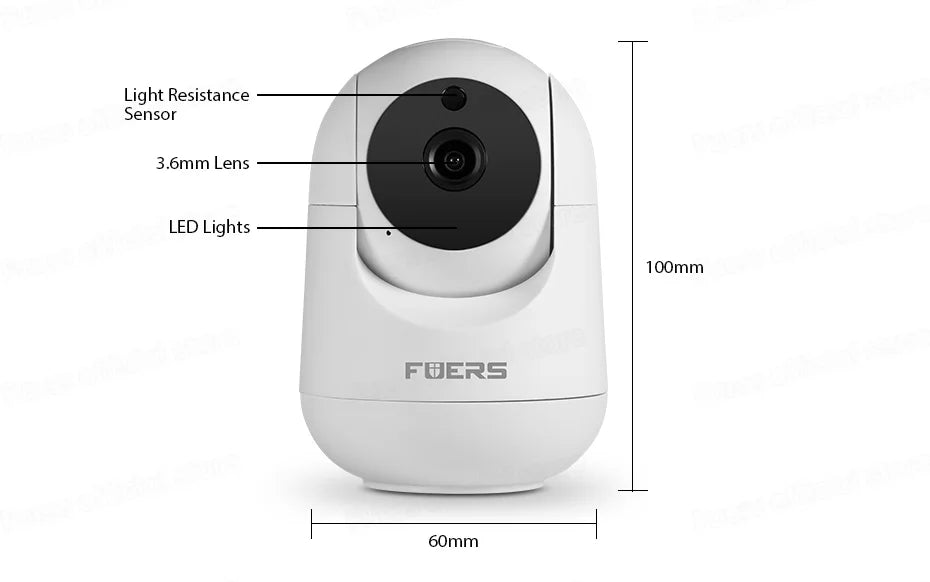 Camera WiFi Inteligente com Suporte Ajustável 4K 8MP – Rastreamento AI e Armazenamento de Até 128GB