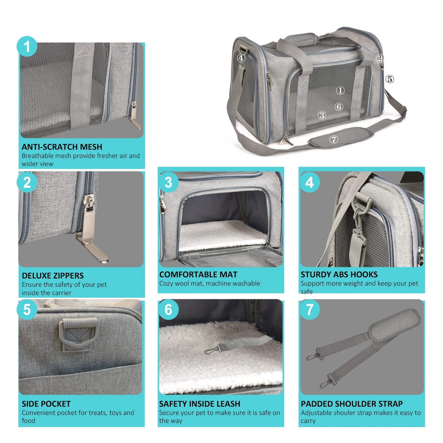 Mochila de Transporte para Cães e Gatos
