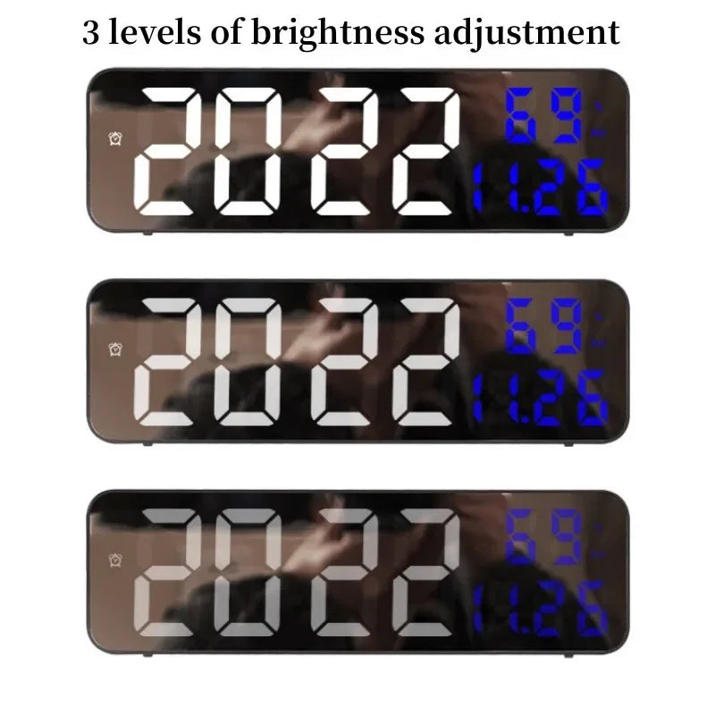 Relógio Digital Grande Temperatura e Umidade Parede Mesa