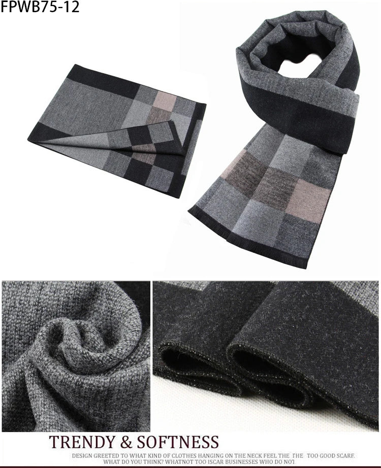 Cachecol Masculino Xadrez — Estilo e Conforto para os Dias Frios