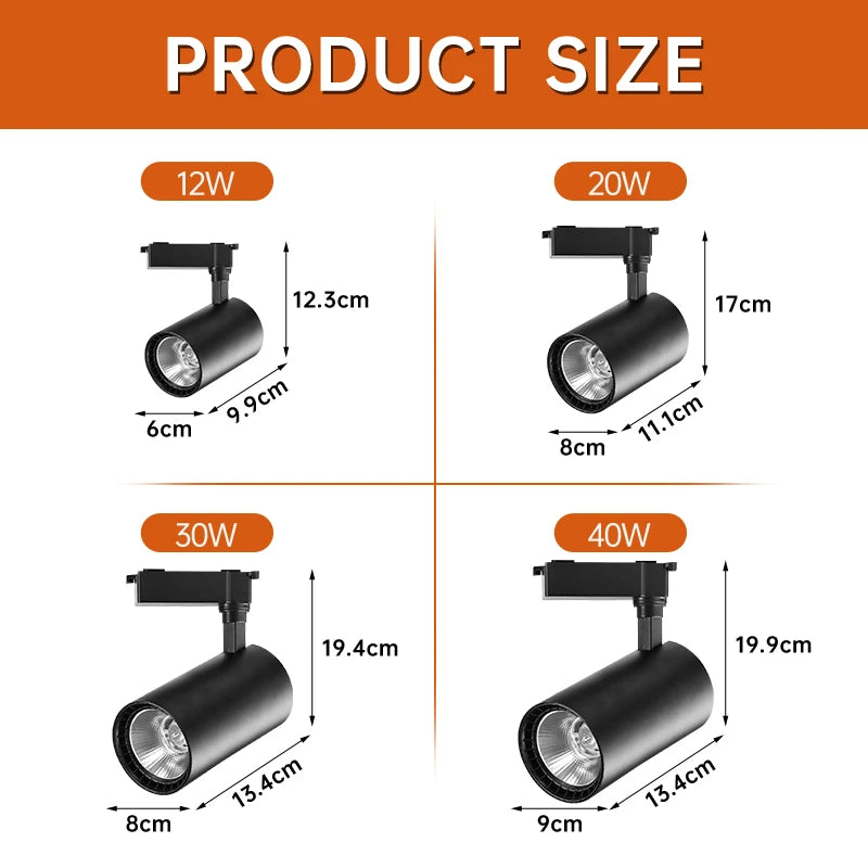 Luminária de Trilho LED – Conjunto Completo