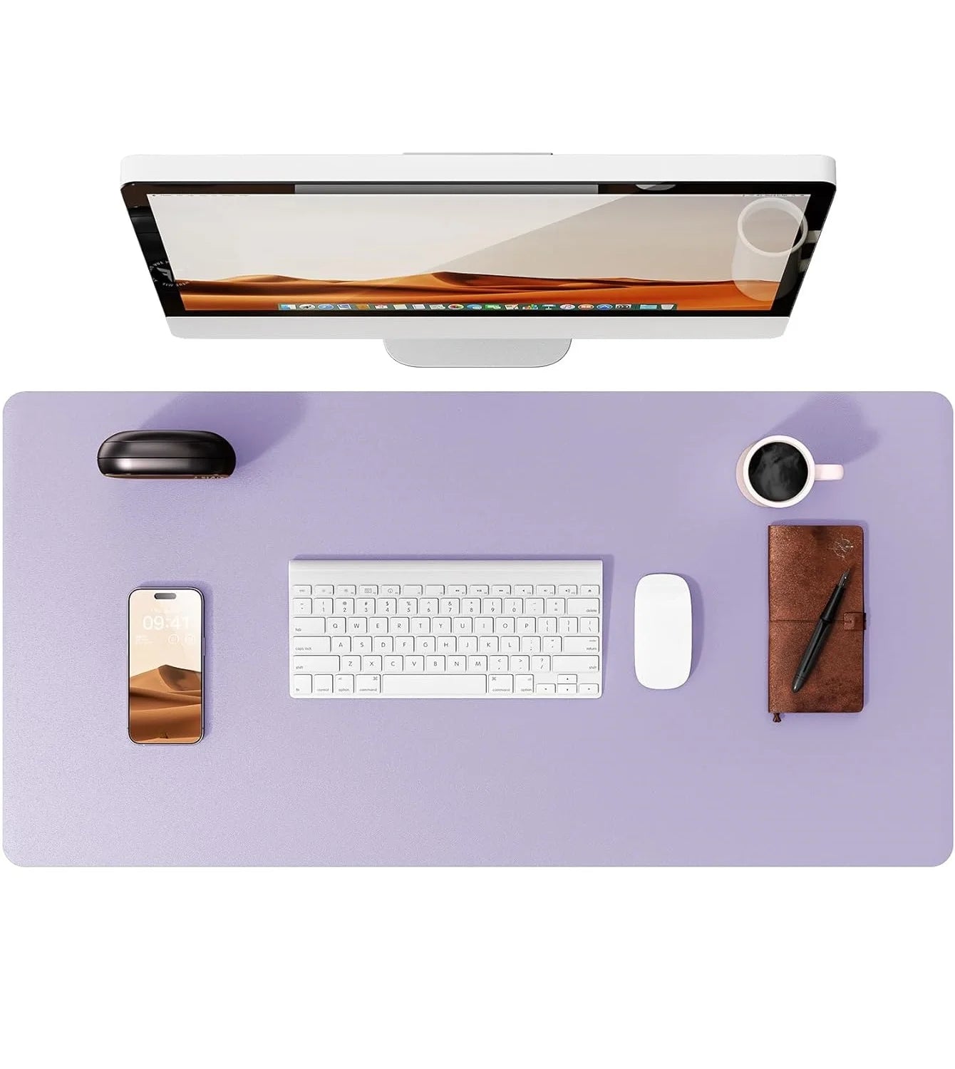 Grande Mouse Pad Protetor de Mesa Couro PU