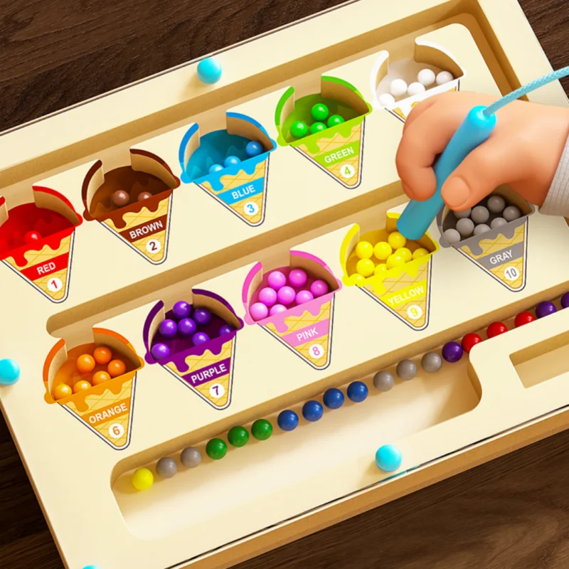 Brinquedo Educativo Labirinto Magnético com Contas Digitais