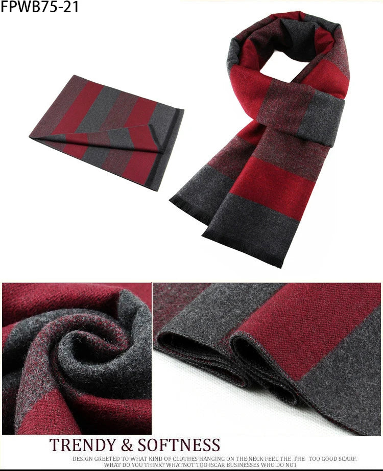 Cachecol Masculino Xadrez — Estilo e Conforto para os Dias Frios