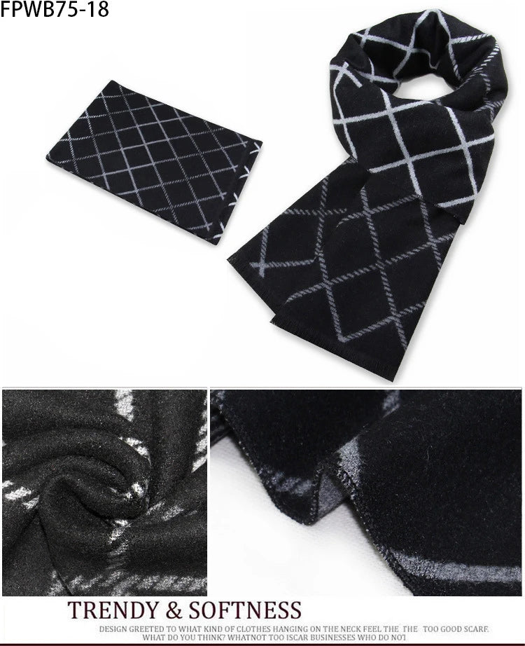 Cachecol Masculino Xadrez — Estilo e Conforto para os Dias Frios