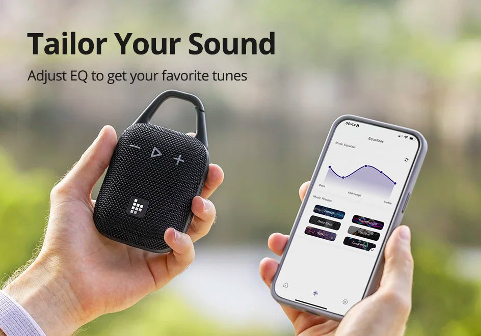 Alto-Falante Bluetooth Portátil com Gancho