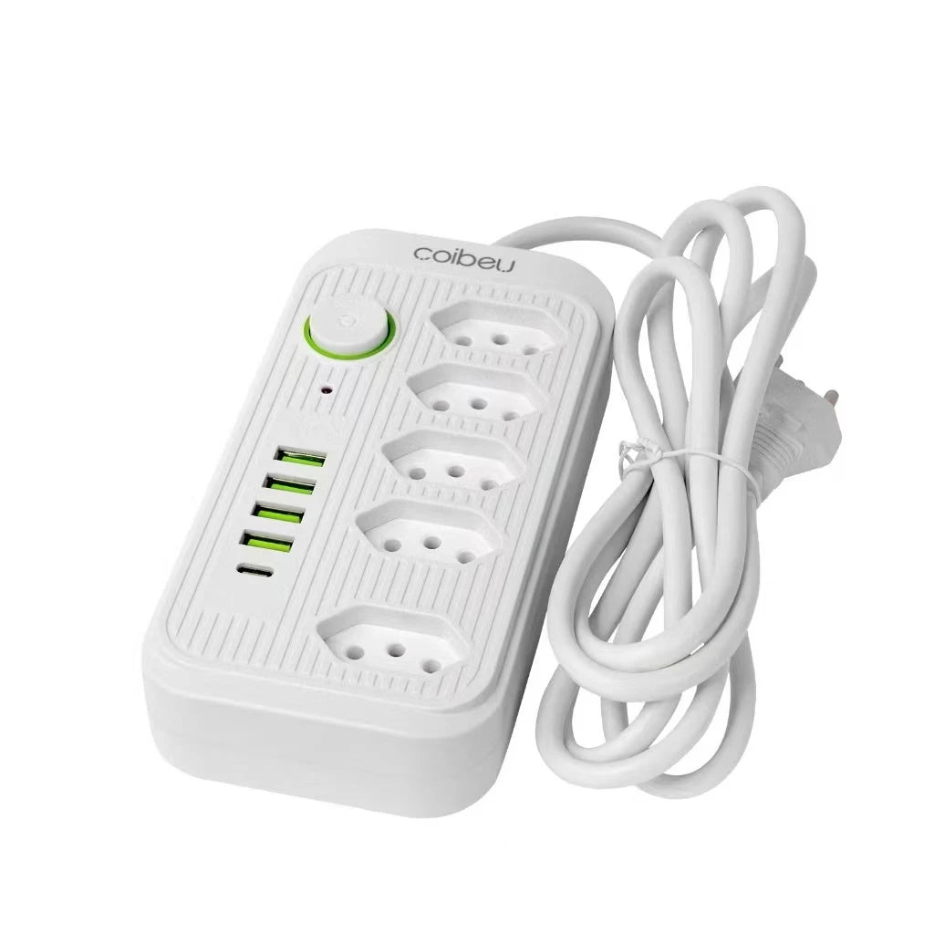 Régua Extensão de Tomadas e Porta USB