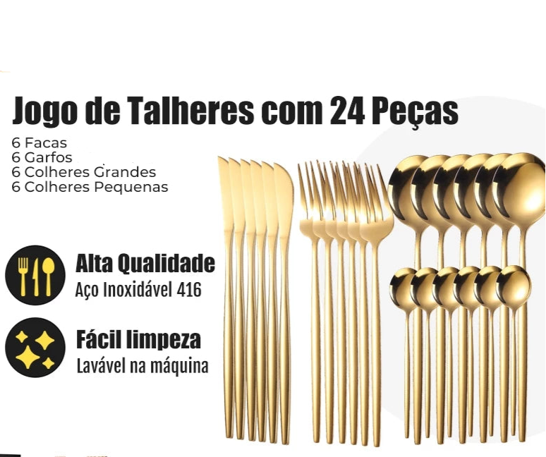 Conjunto de Talheres 24 peças