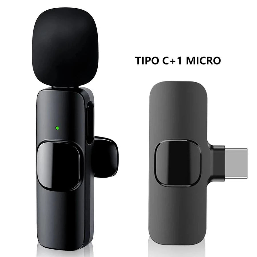 Microfone Sem Fio captação de áudio em 360°