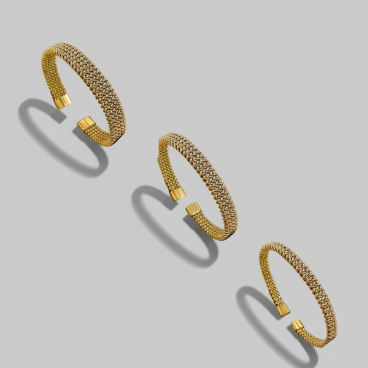 Kit 3 Pulseiras Trançadas