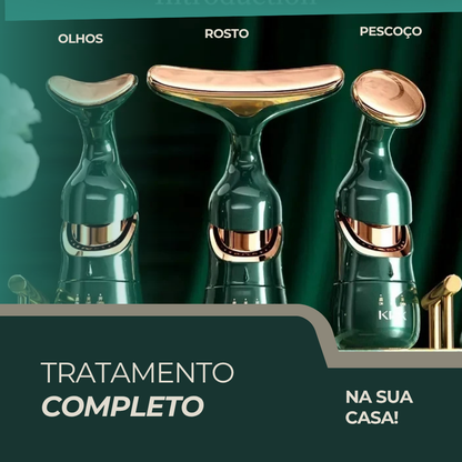 Massageador 3 em 1 para Rosto e Pescoço Lifting Facial