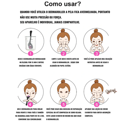 Derma Roller Ferramenta para Cuidados com a Pele