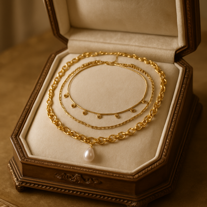 Kit Conjunto Colar com Pérola