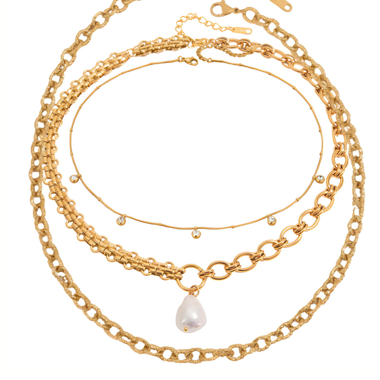 Kit Conjunto Colar com Pérola