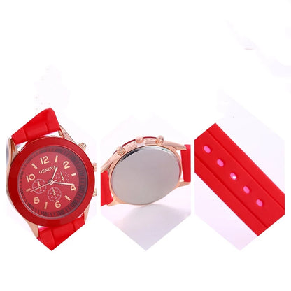 Kit com 14 Relógios Quartz com Pulseira de Silicone
